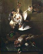 Francois Desportes A Cat Attacking Dead Game oil painting on canvas